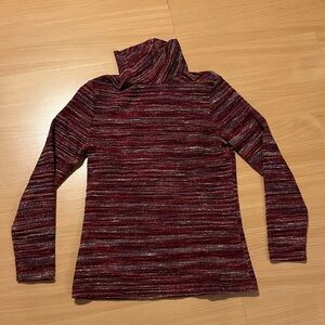 Purple striped turtleneck Sz Med acrylic